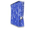 Triangle Mosaic Blue Decal Style Skin for XBOX 360 Slim Vertical