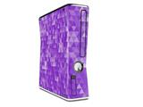 Triangle Mosaic Purple Decal Style Skin for XBOX 360 Slim Vertical