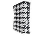 Houndstooth Black and White Decal Style Skin for XBOX 360 Slim Vertical