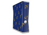 Anchors Away Blue Decal Style Skin for XBOX 360 Slim Vertical