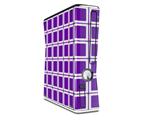 Squared Purple Decal Style Skin for XBOX 360 Slim Vertical