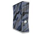 Camouflage Blue Decal Style Skin for XBOX 360 Slim Vertical