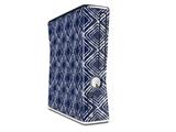 Wavey Navy Blue Decal Style Skin for XBOX 360 Slim Vertical