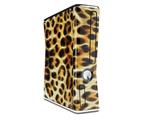 Fractal Fur Leopard Decal Style Skin for XBOX 360 Slim Vertical