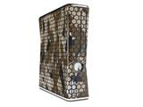 HEX Mesh Camo 01 Brown Decal Style Skin for XBOX 360 Slim Vertical