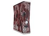 HEX Mesh Camo 01 Red Decal Style Skin for XBOX 360 Slim Vertical