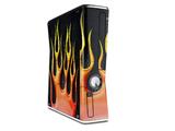 Metal Flames Decal Style Skin for XBOX 360 Slim Vertical