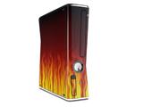 Fire on Black Decal Style Skin for XBOX 360 Slim Vertical