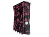 Skulls Confetti Pink Decal Style Skin for XBOX 360 Slim Vertical