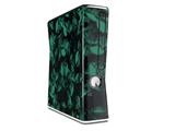 Skulls Confetti Seafoam Green Decal Style Skin for XBOX 360 Slim Vertical