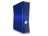 Simulated Brushed Metal Blue Decal Style Skin for XBOX 360 Slim Vertical