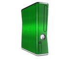 Simulated Brushed Metal Green Decal Style Skin for XBOX 360 Slim Vertical
