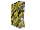 Camouflage Yellow Decal Style Skin for XBOX 360 Slim Vertical