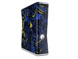 Twisted Garden Blue and Yellow Decal Style Skin for XBOX 360 Slim Vertical
