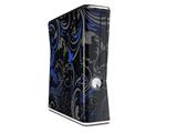 Twisted Garden Gray and Blue Decal Style Skin for XBOX 360 Slim Vertical