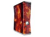 Fire Flower Decal Style Skin for XBOX 360 Slim Vertical