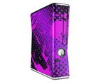 Halftone Splatter Hot Pink Purple Decal Style Skin for XBOX 360 Slim Vertical