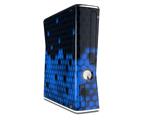 HEX Blue Decal Style Skin for XBOX 360 Slim Vertical