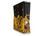 HEX Yellow Decal Style Skin for XBOX 360 Slim Vertical