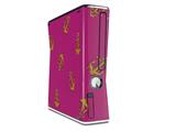 Anchors Away Fuschia Hot Pink Decal Style Skin for XBOX 360 Slim Vertical