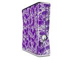 Scattered Skulls Purple Decal Style Skin for XBOX 360 Slim Vertical