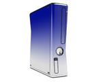 Smooth Fades White Blue Decal Style Skin for XBOX 360 Slim Vertical