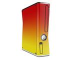 Smooth Fades Yellow Red Decal Style Skin for XBOX 360 Slim Vertical