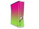 Smooth Fades Neon Green Hot Pink Decal Style Skin for XBOX 360 Slim Vertical