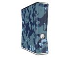 WraptorCamo Old School Camouflage Camo Navy Decal Style Skin for XBOX 360 Slim Vertical