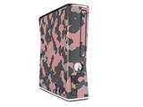 WraptorCamo Old School Camouflage Camo Pink Decal Style Skin for XBOX 360 Slim Vertical