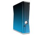 Smooth Fades Neon Blue Black Decal Style Skin for XBOX 360 Slim Vertical