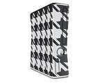 Houndstooth Dark Gray Decal Style Skin for XBOX 360 Slim Vertical