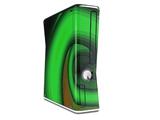 Alecias Swirl 01 Green Decal Style Skin for XBOX 360 Slim Vertical