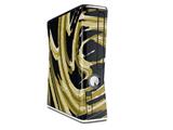Alecias Swirl 02 Yellow Decal Style Skin for XBOX 360 Slim Vertical
