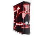 Radioactive Red Decal Style Skin for XBOX 360 Slim Vertical