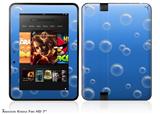 Bubbles Blue Decal Style Skin fits 2012 Amazon Kindle Fire HD 7 inch