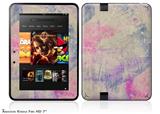 Pastel Abstract Pink and Blue Decal Style Skin fits 2012 Amazon Kindle Fire HD 7 inch