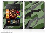 Camouflage Green Decal Style Skin fits 2012 Amazon Kindle Fire HD 7 inch