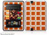 Squared Burnt Orange Decal Style Skin fits 2012 Amazon Kindle Fire HD 7 inch