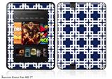 Boxed Navy Blue Decal Style Skin fits 2012 Amazon Kindle Fire HD 7 inch