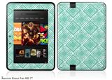 Wavey Seafoam Green Decal Style Skin fits 2012 Amazon Kindle Fire HD 7 inch