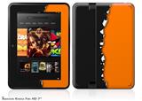 Ripped Colors Black Orange Decal Style Skin fits 2012 Amazon Kindle Fire HD 7 inch