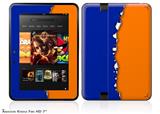 Ripped Colors Blue Orange Decal Style Skin fits 2012 Amazon Kindle Fire HD 7 inch