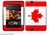 Canadian Canada Flag Decal Style Skin fits 2012 Amazon Kindle Fire HD 7 inch
