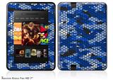 HEX Mesh Camo 01 Blue Bright Decal Style Skin fits 2012 Amazon Kindle Fire HD 7 inch