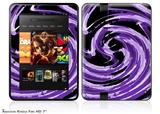 Alecias Swirl 02 Purple Decal Style Skin fits 2012 Amazon Kindle Fire HD 7 inch