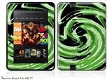 Alecias Swirl 02 Green Decal Style Skin fits 2012 Amazon Kindle Fire HD 7 inch