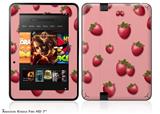 Strawberries on Pink Decal Style Skin fits 2012 Amazon Kindle Fire HD 7 inch