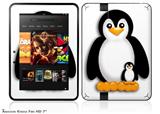 Penguins on White Decal Style Skin fits 2012 Amazon Kindle Fire HD 7 inch
