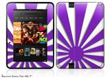 Rising Sun Japanese Flag Purple Decal Style Skin fits 2012 Amazon Kindle Fire HD 7 inch